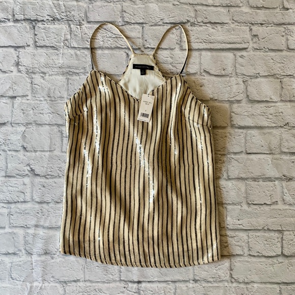 Banana Republic Tops - Banana Republic Sequin Stripe V Neck Camisole S